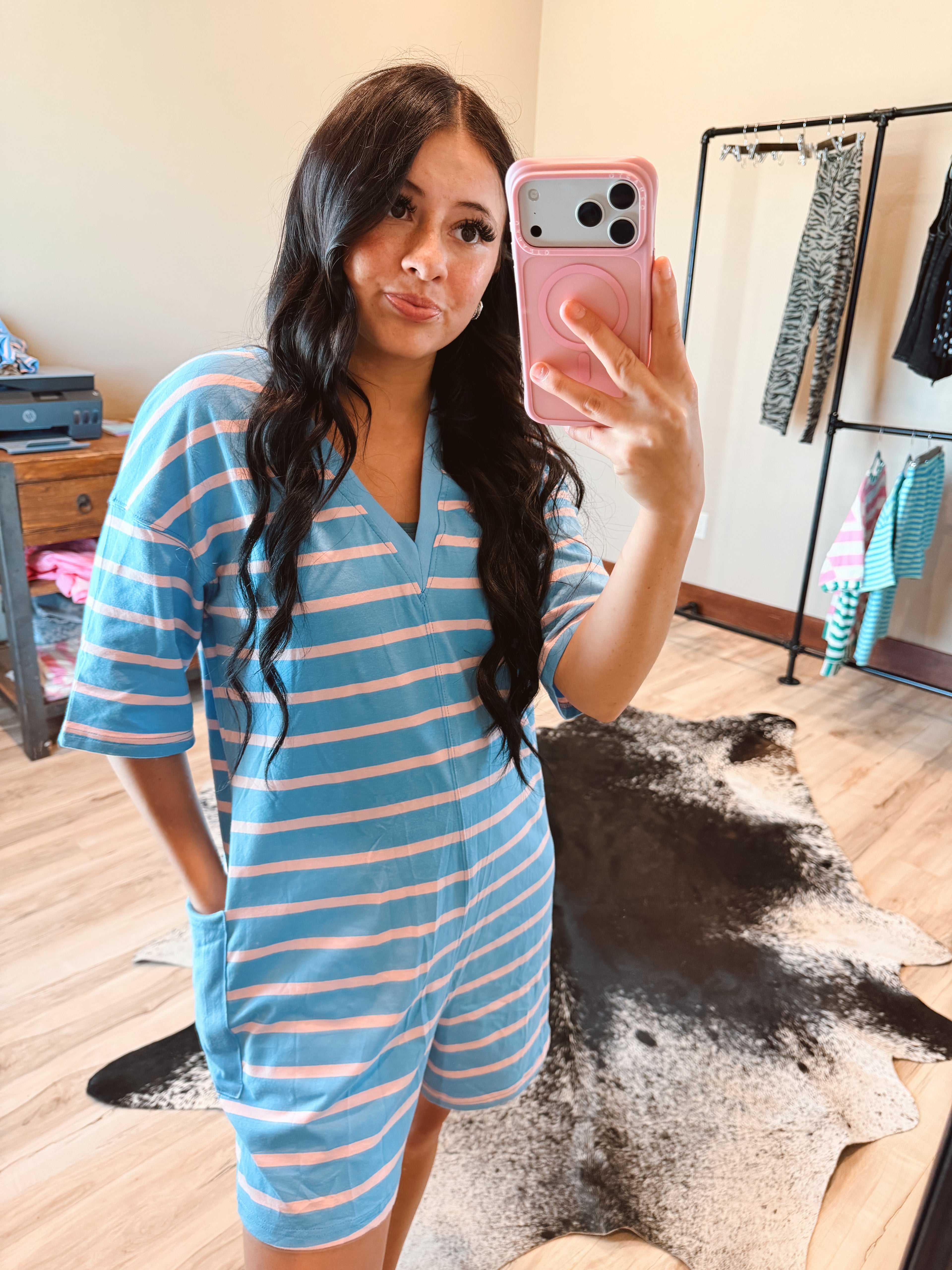 Cotton Candy Stripe Romper