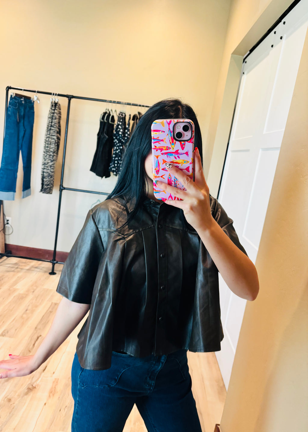Cocoa Cowgirl Leather Top