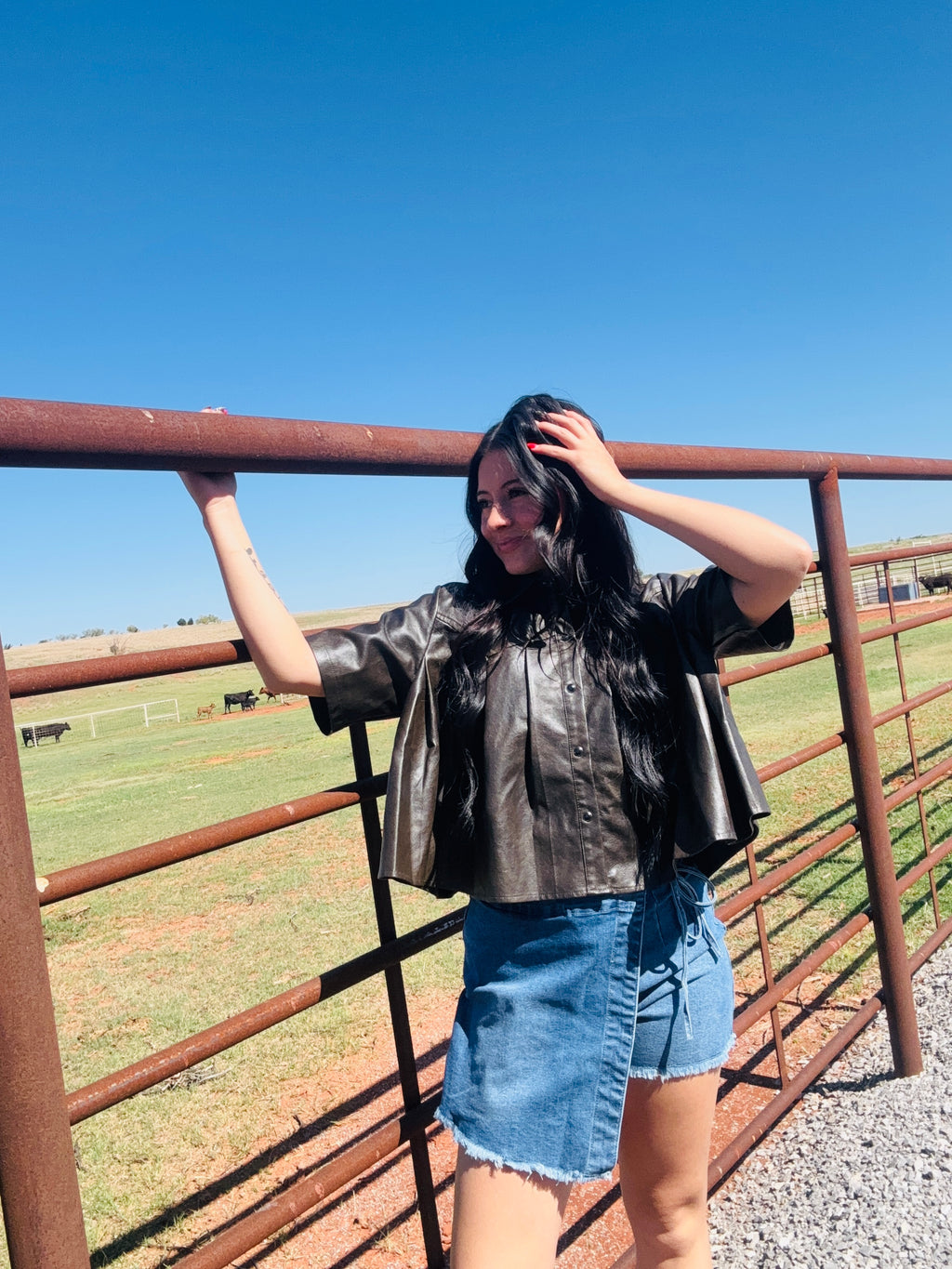 Cocoa Cowgirl Leather Top