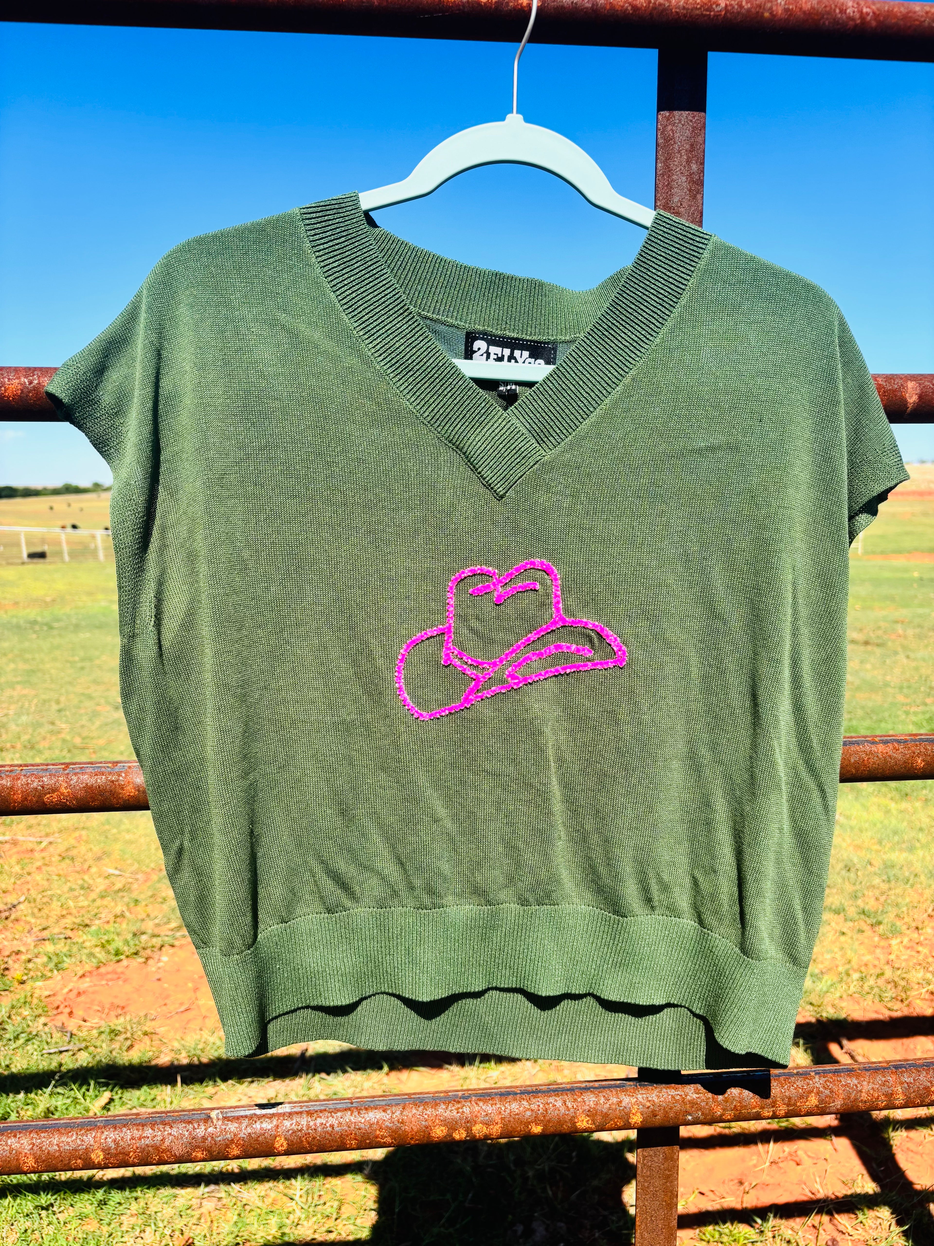 Olive You Cowgirl Top