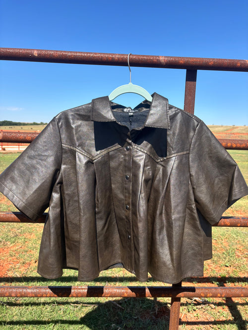 Cocoa Cowgirl Leather Top