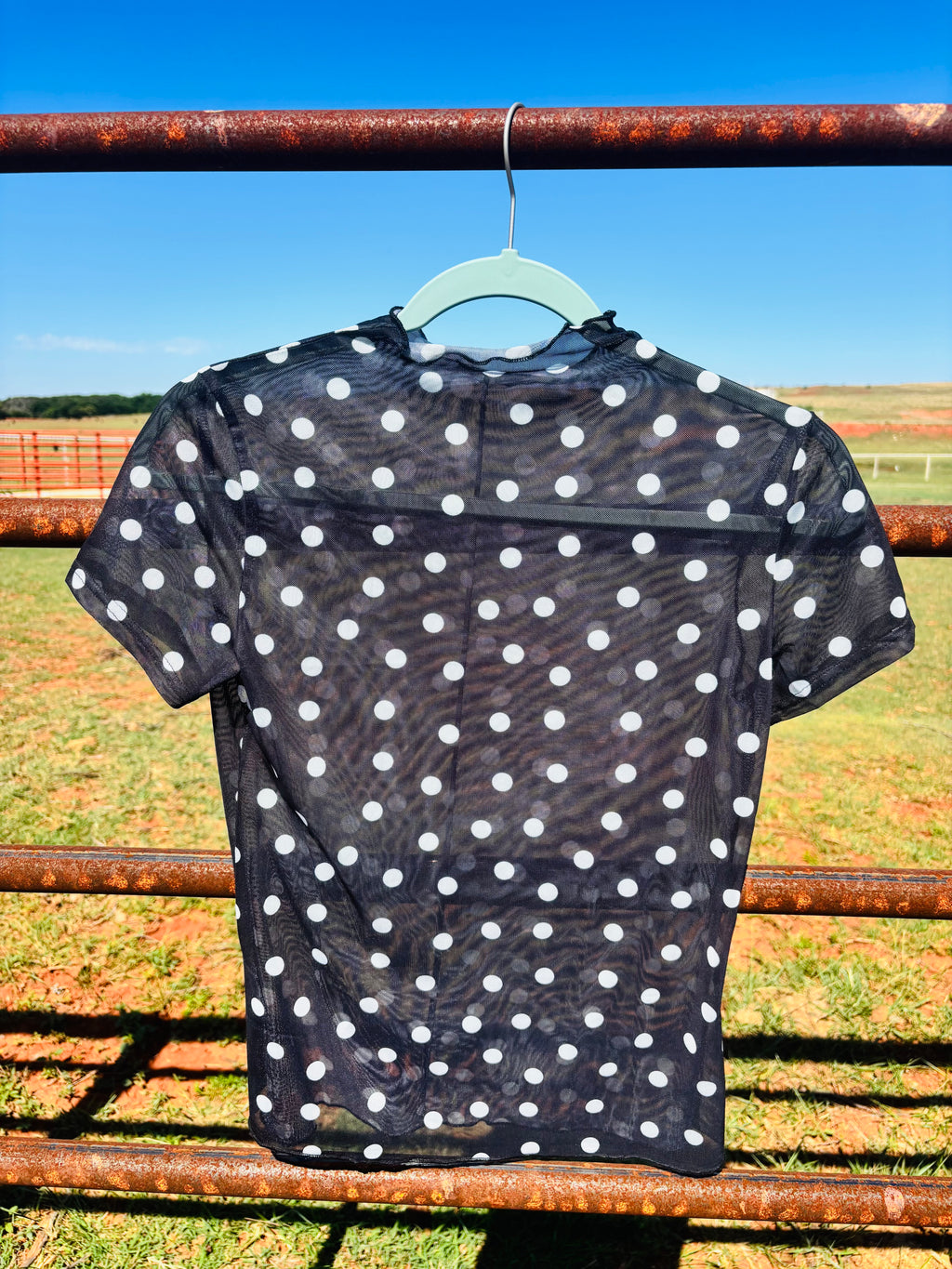 Dot Your Bets Mesh Top